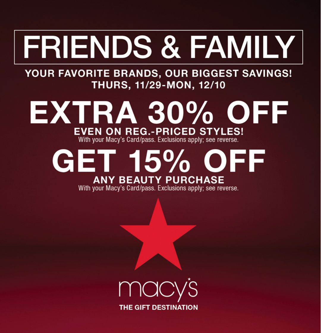 15% off Beauty/Fragrance during Macy's Friends & Family - Macys Style Crew